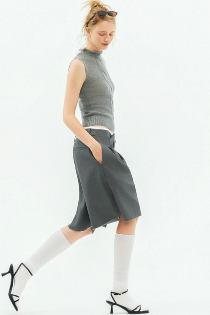 Multi-Color Mohair Knit Vest