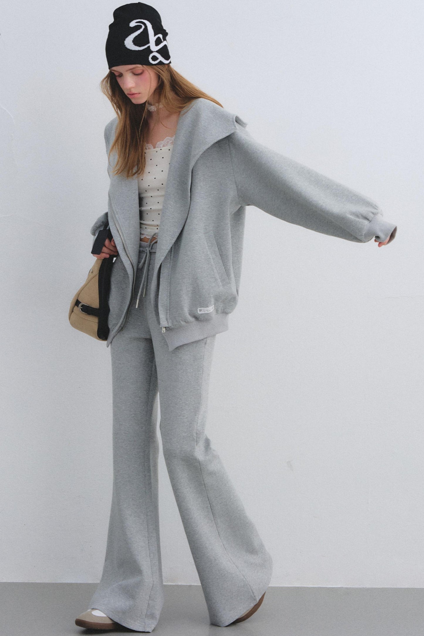 Hooded Zip-Up Jacket Set-Up