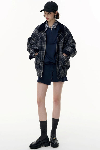 Patchwork Pullover Sweatshirt Set-Up