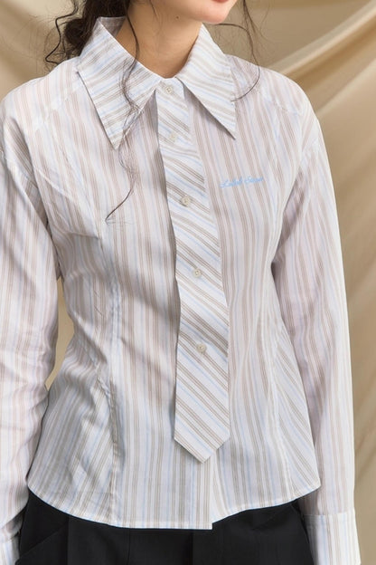 Slim Vertical Striped Shirt