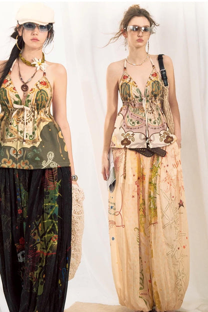 Resilient Graffiti Pleated Pants