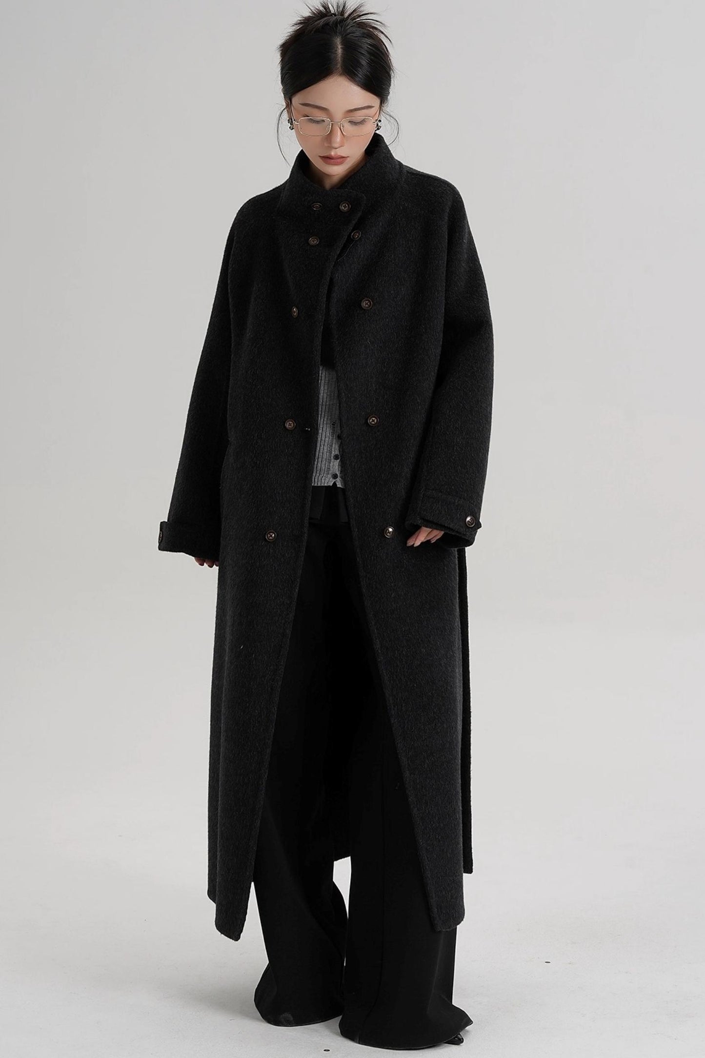 High Neck Wool Coat