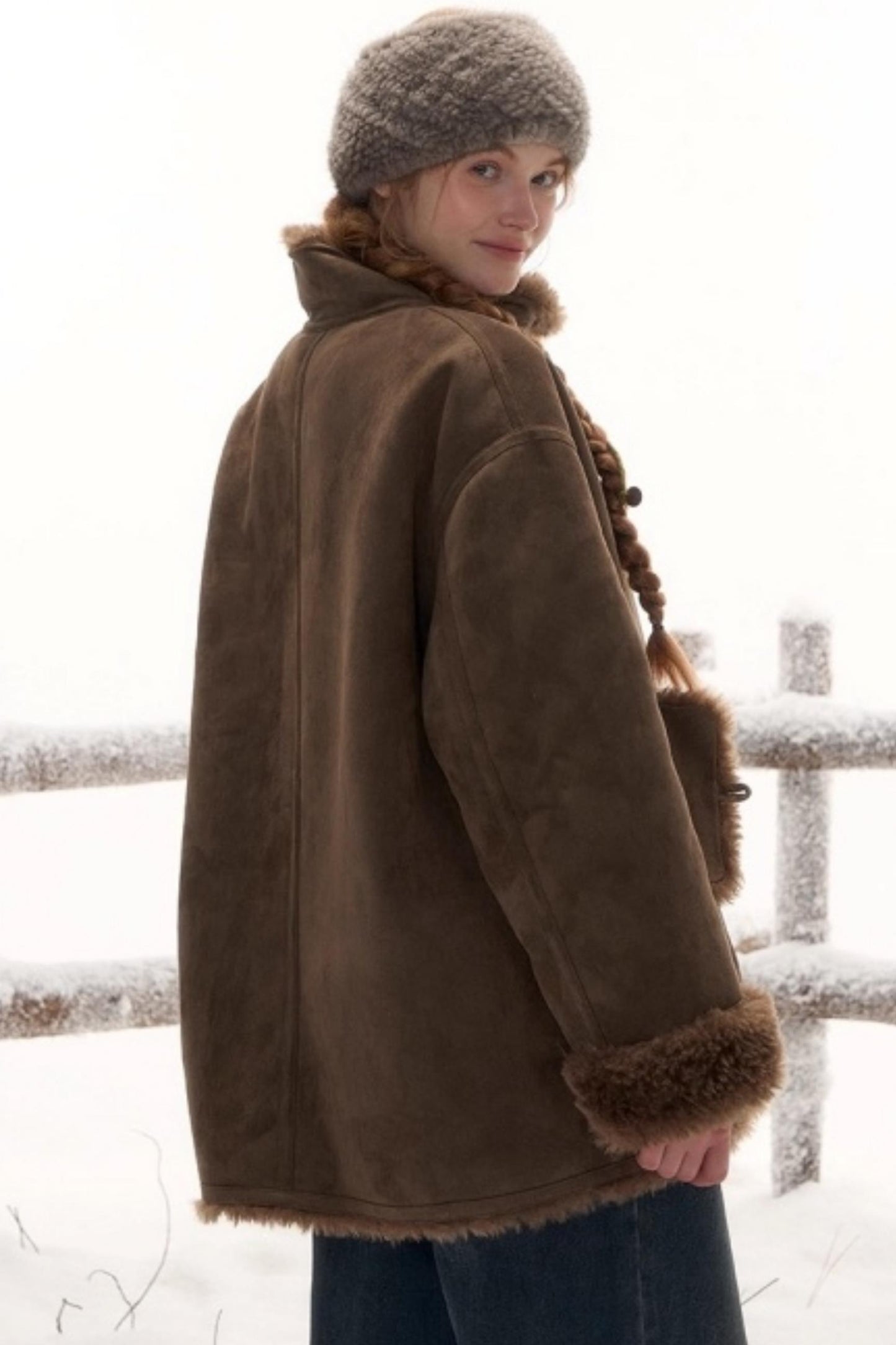 Reversible Suede Stand Collar Jacket