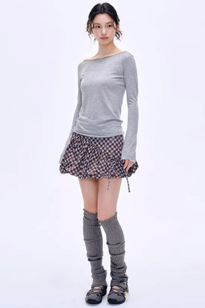 Distressed Letter Print Sweater