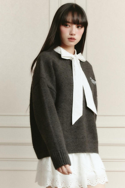 High School Korean Loose Sweater