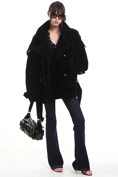 Retro Double-Breasted Cotton Jacket