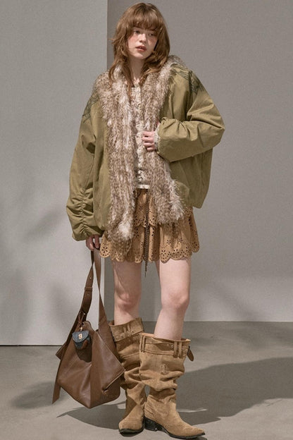 Cascading Vintage Short Skirt