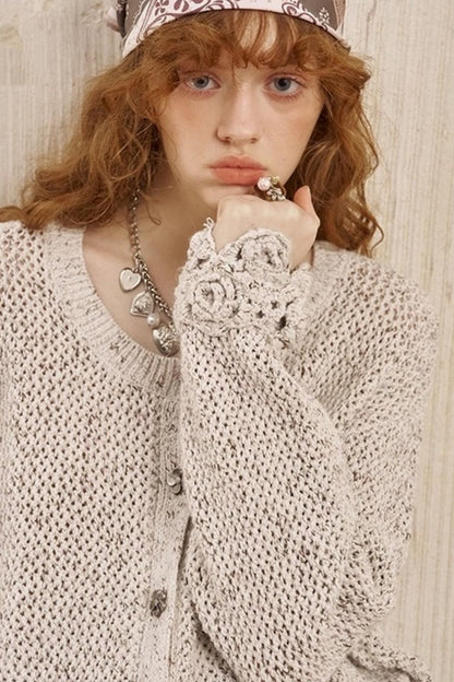 Vintage Crocheted Cardigan