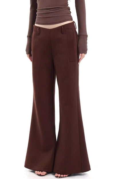 Retro Gray Flared Pants