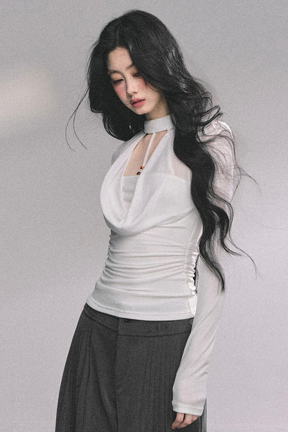 Pure Desire Long-Sleeved Black Top