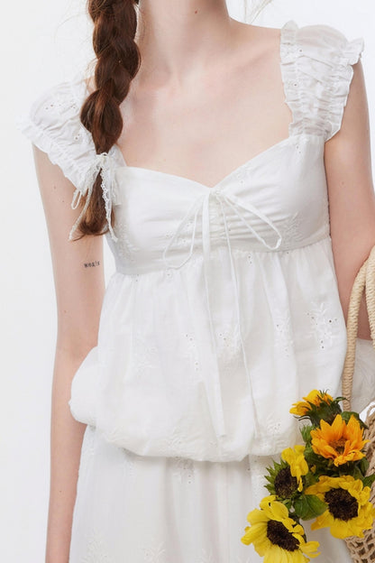 Skeleton V-Neck Ensemble Pants Set-Up