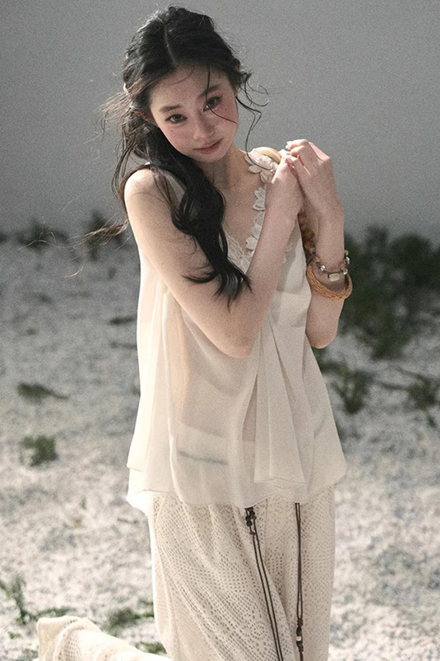 Silent Rose Semi-Sheer Lace T-Shirt