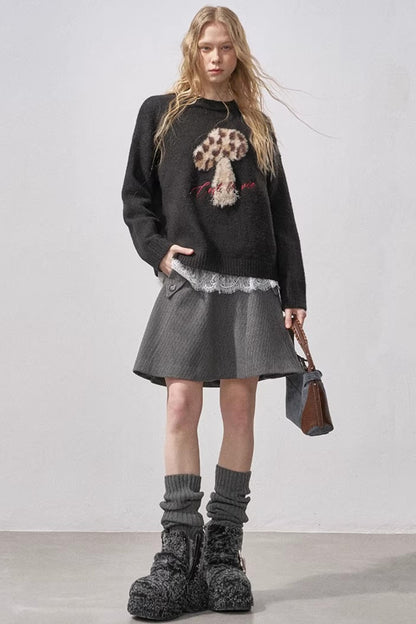 Mushroom Knit Sweater