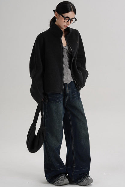 Structured Reversible Wool Jacket