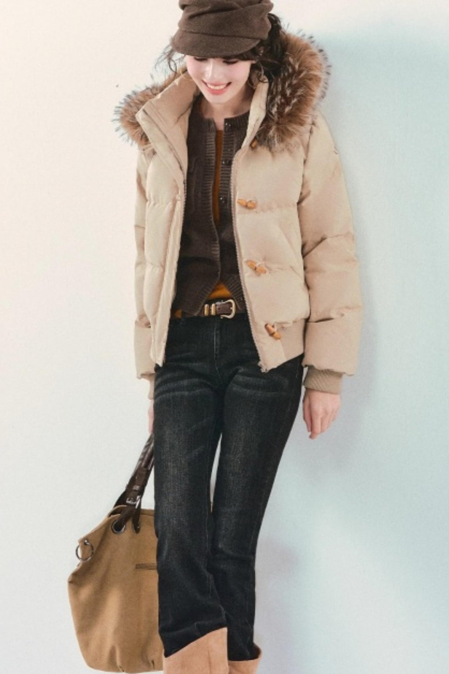 Retro Cotton Fur Collar Jacket