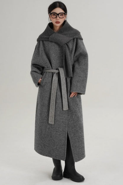 Hooded Double-Sided Wool Coat
