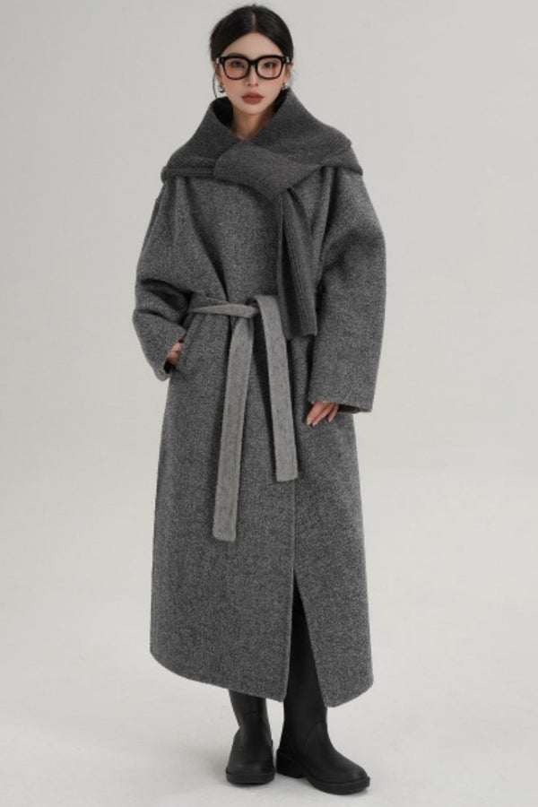 Hooded Double-Sided Wool Coat