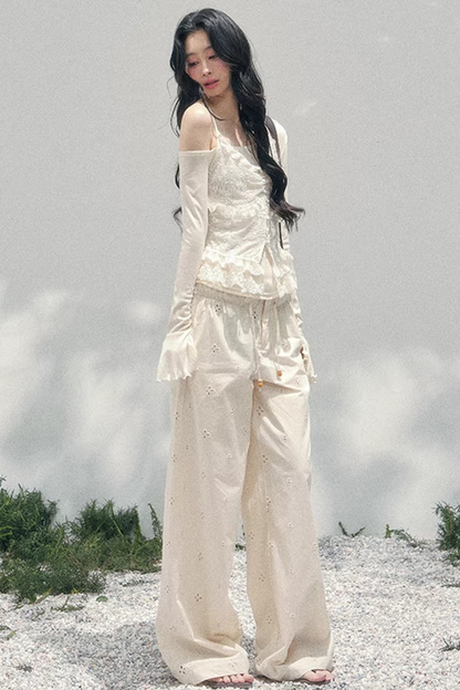 Lace Draped Two-Piece Top