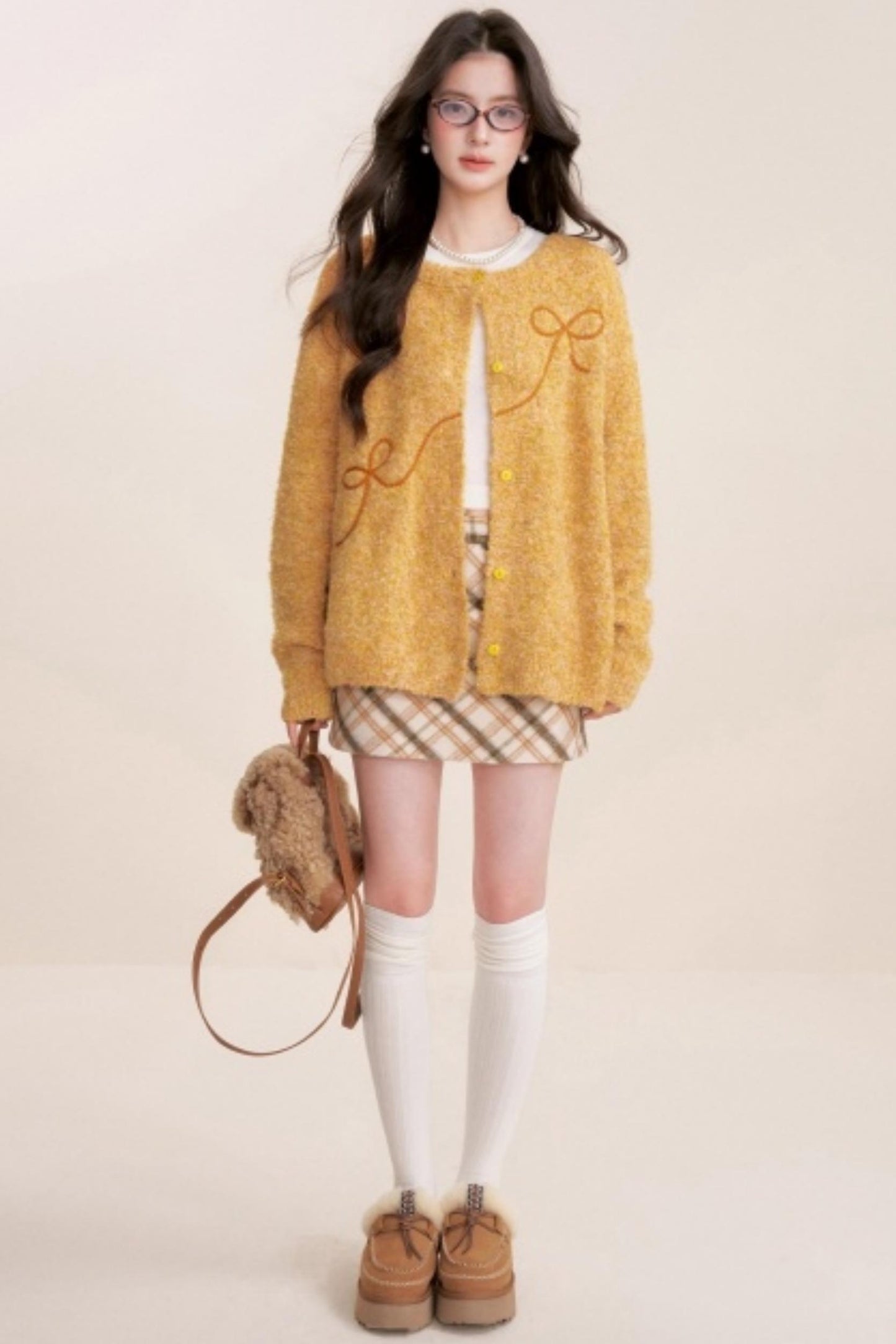 Retro Plaid Woolen Skirt