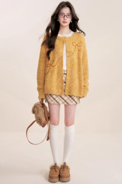 Retro Plaid Woolen Skirt