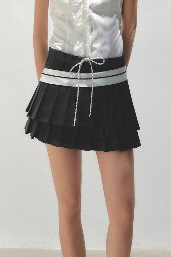 Vintage Pleated Peplum Skirt