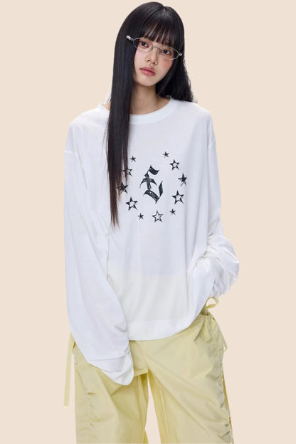 American Star Print Long Sleeve T-Shirt