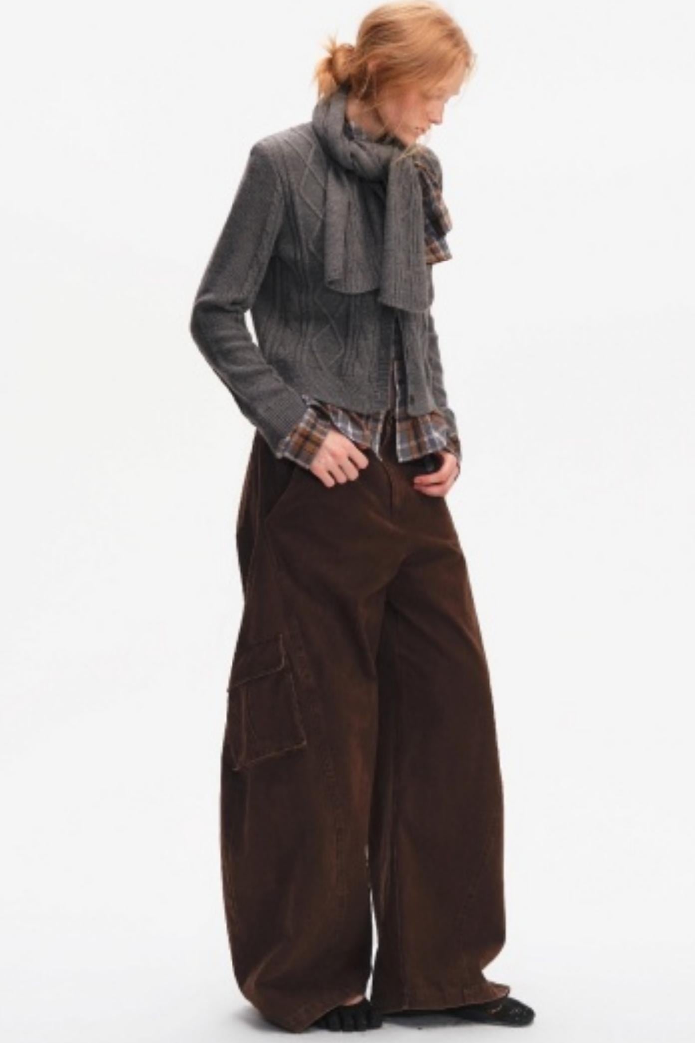 Wool Twist Cardigan Sweater Set-Up