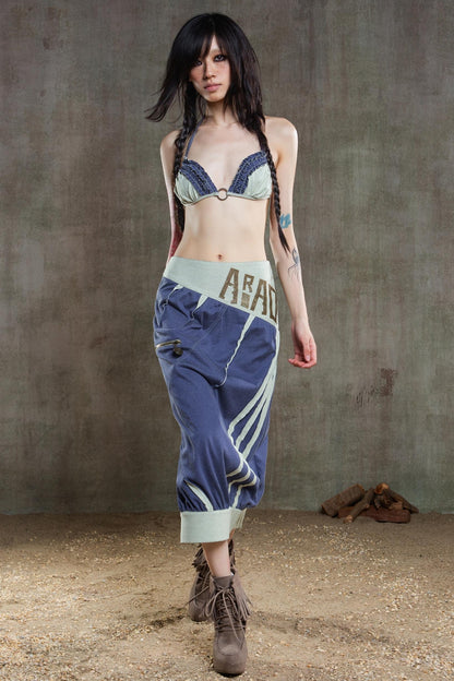 Colorful Punk Ruffle Bikini