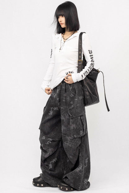 Vintage Spice V-Neck Hooded Top