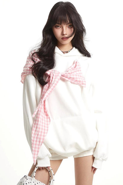 Vintage Plaid Loose Long Sleeve Sweatshirt