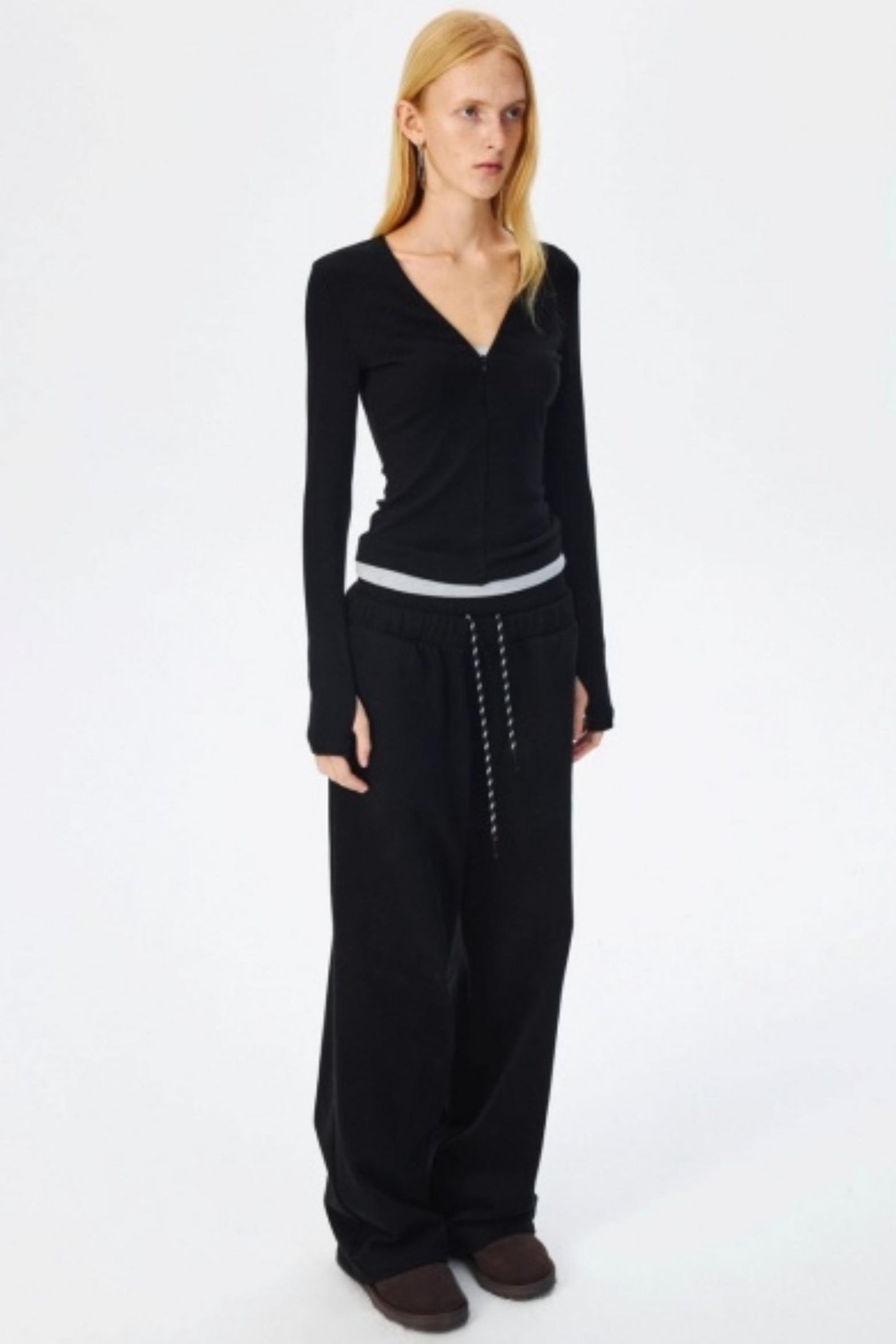 Low Waist Fleece Thermal Sweatpants