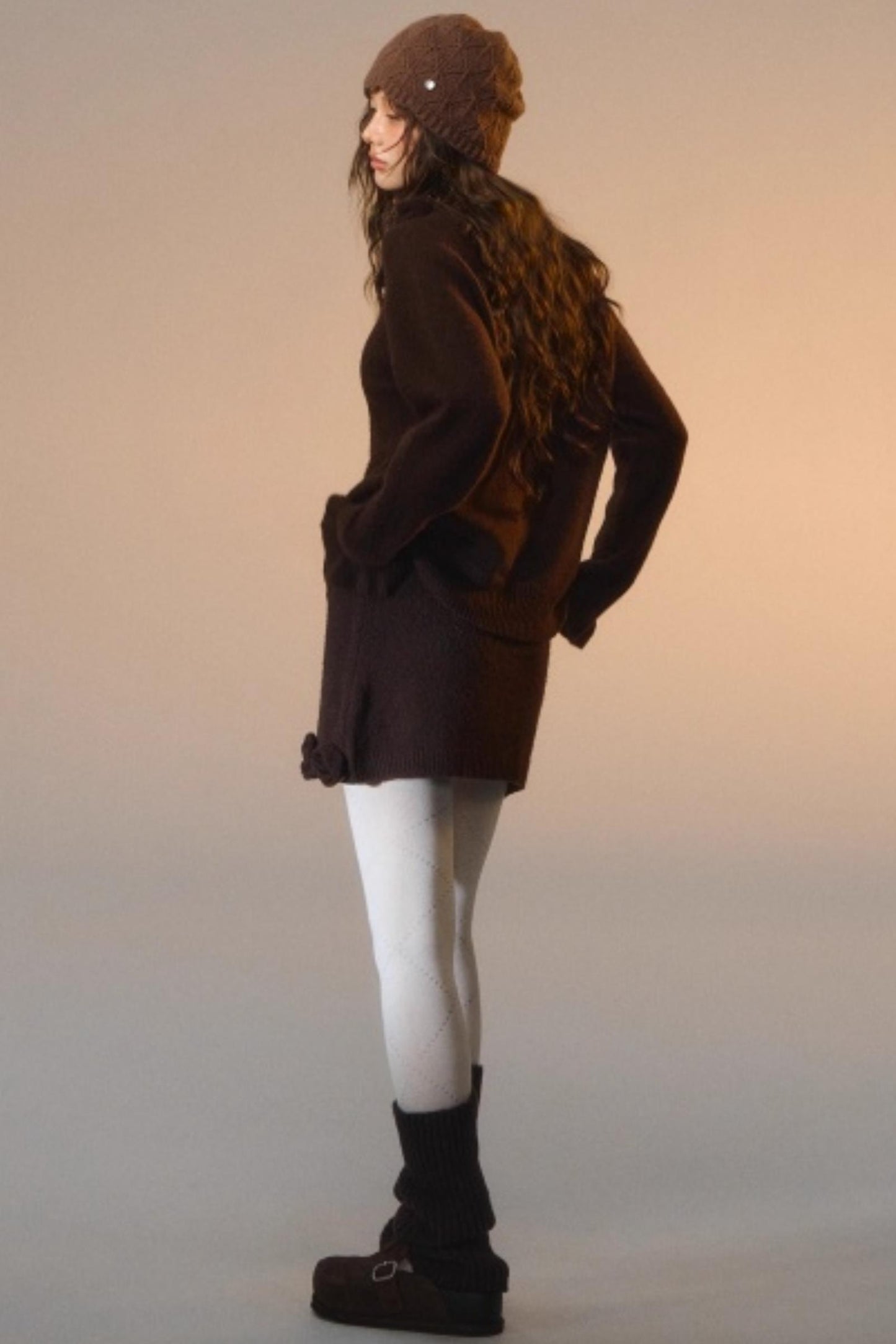 Stereo Rose Knit Sweater Set-Up