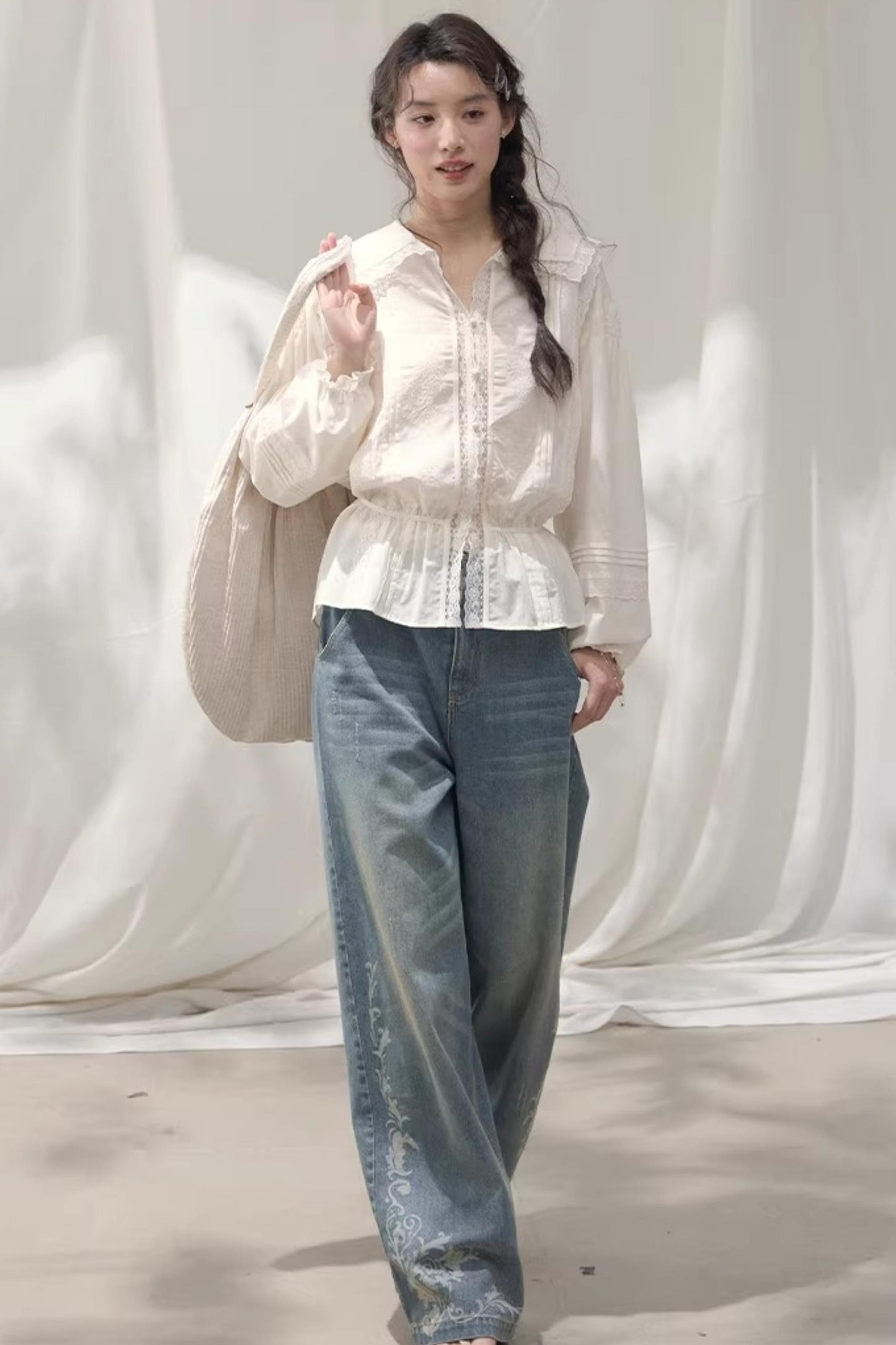 Navy Collar Breeze Shirt
