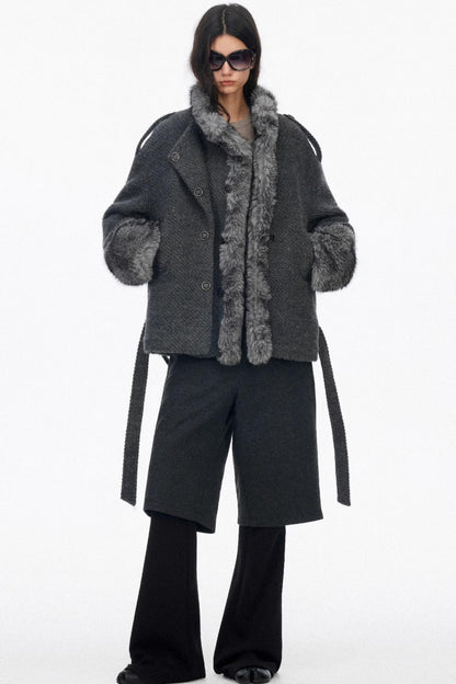 Layered Draped Bootcut Pants