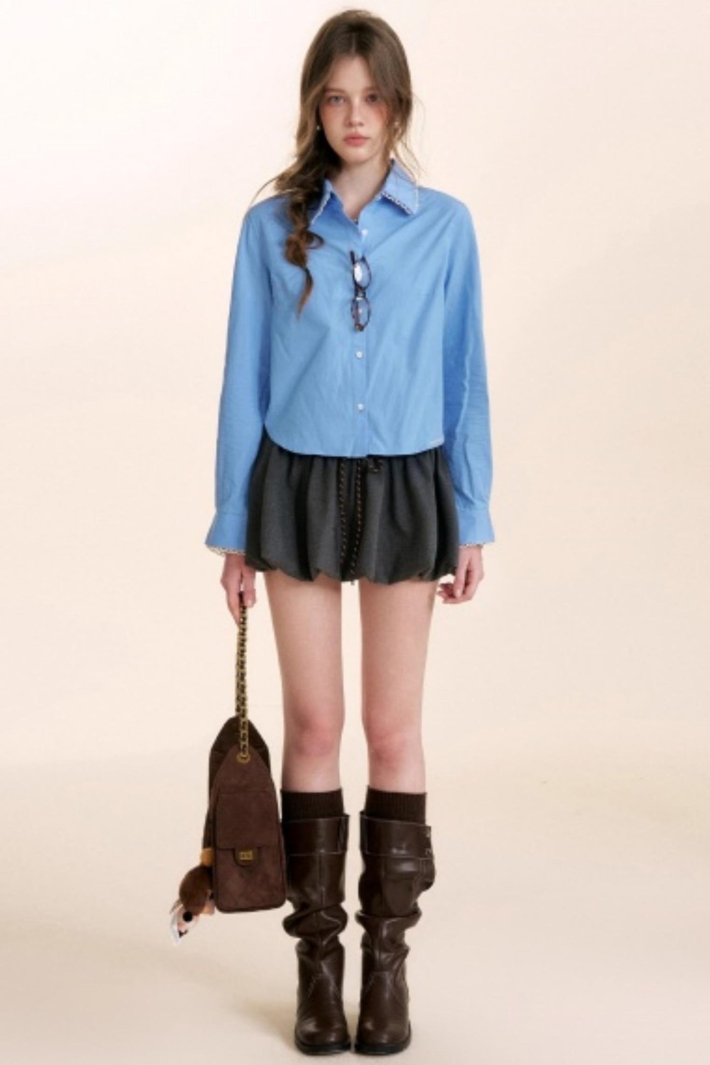 Lace Patchwork Cotton Shirt