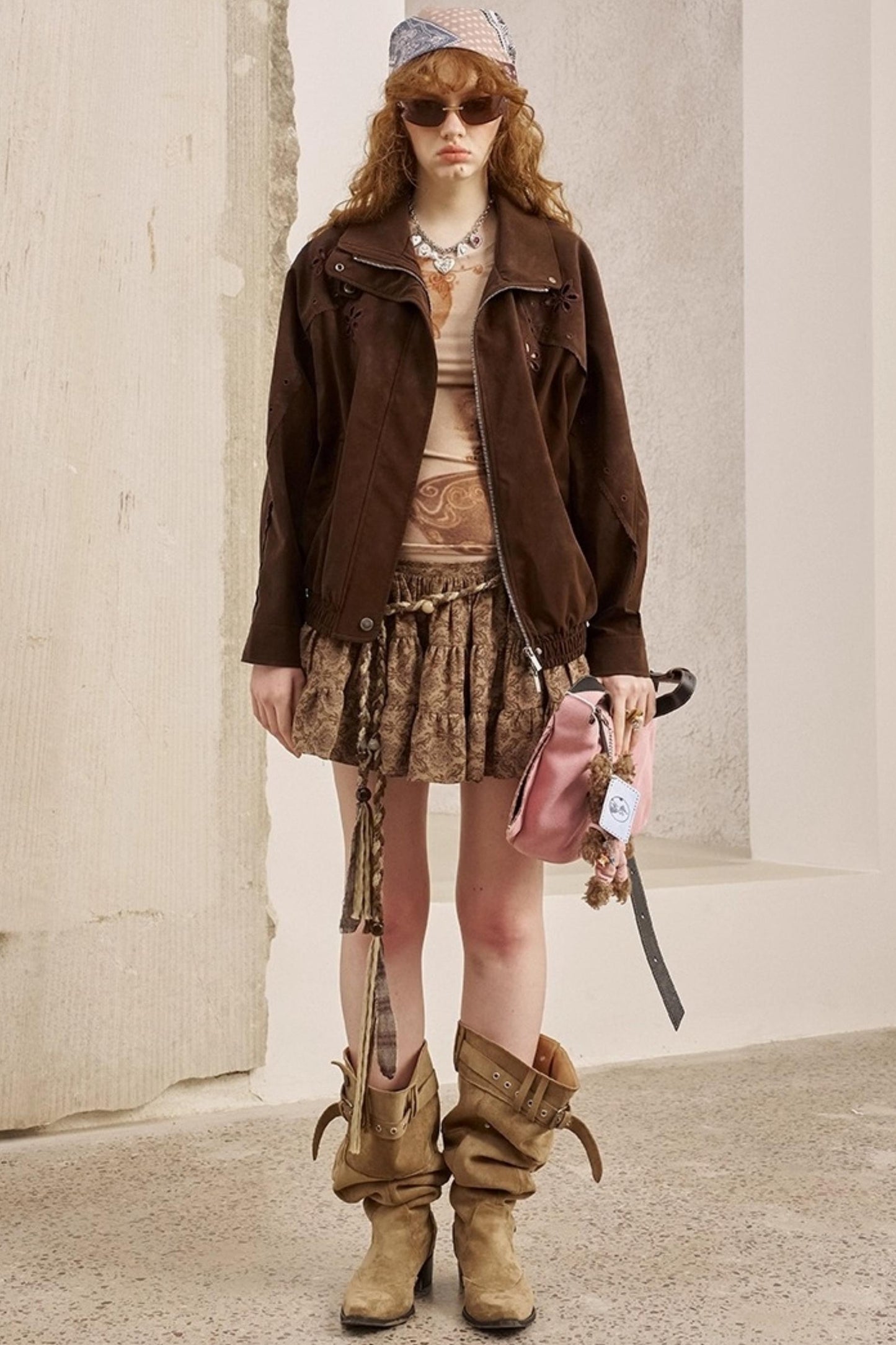 Stand-Up Leather Jacket