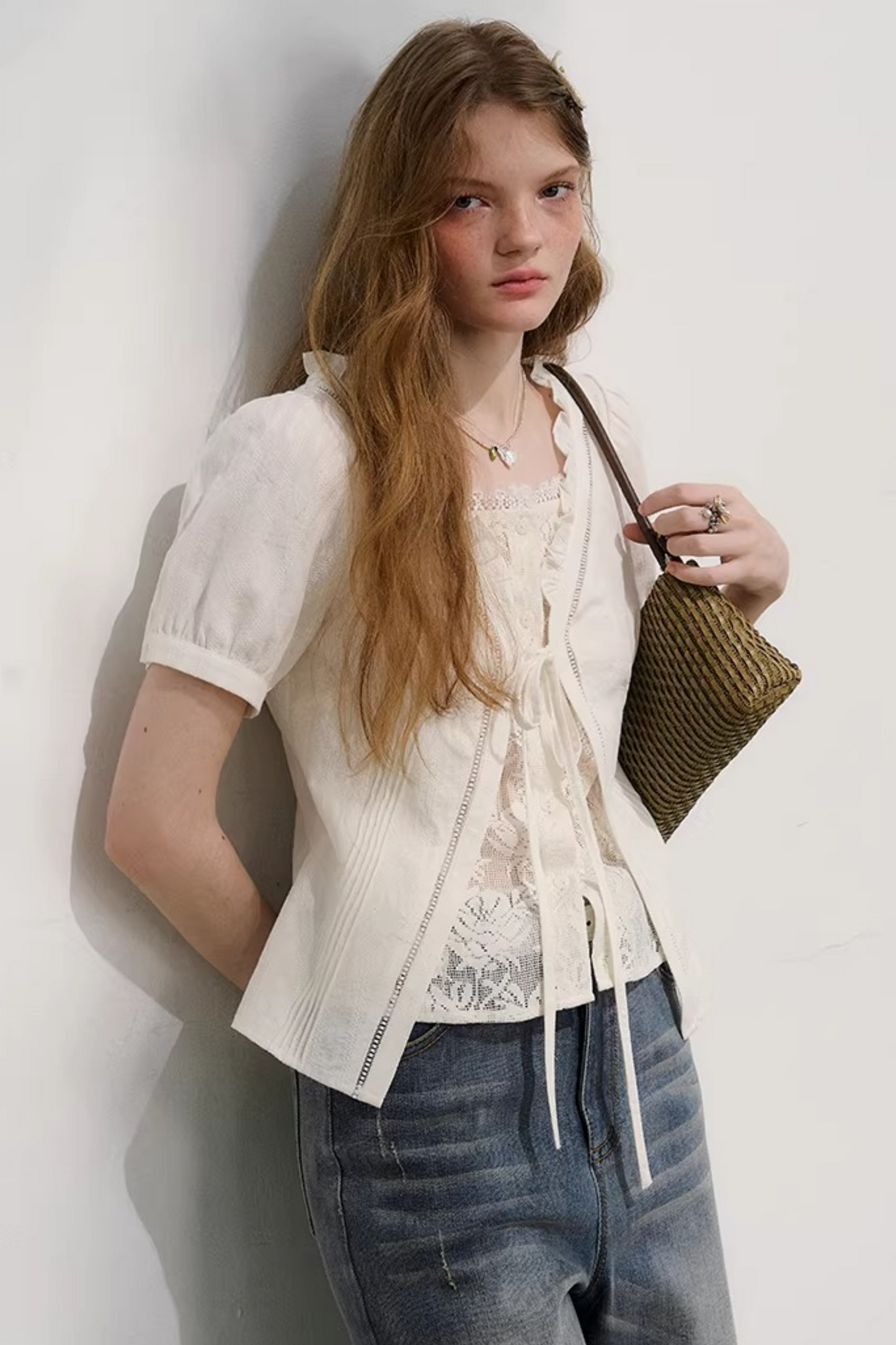 Cloud Peony Lace Blouse