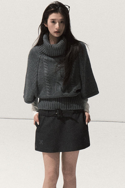 Retro Knit Twist Sweater