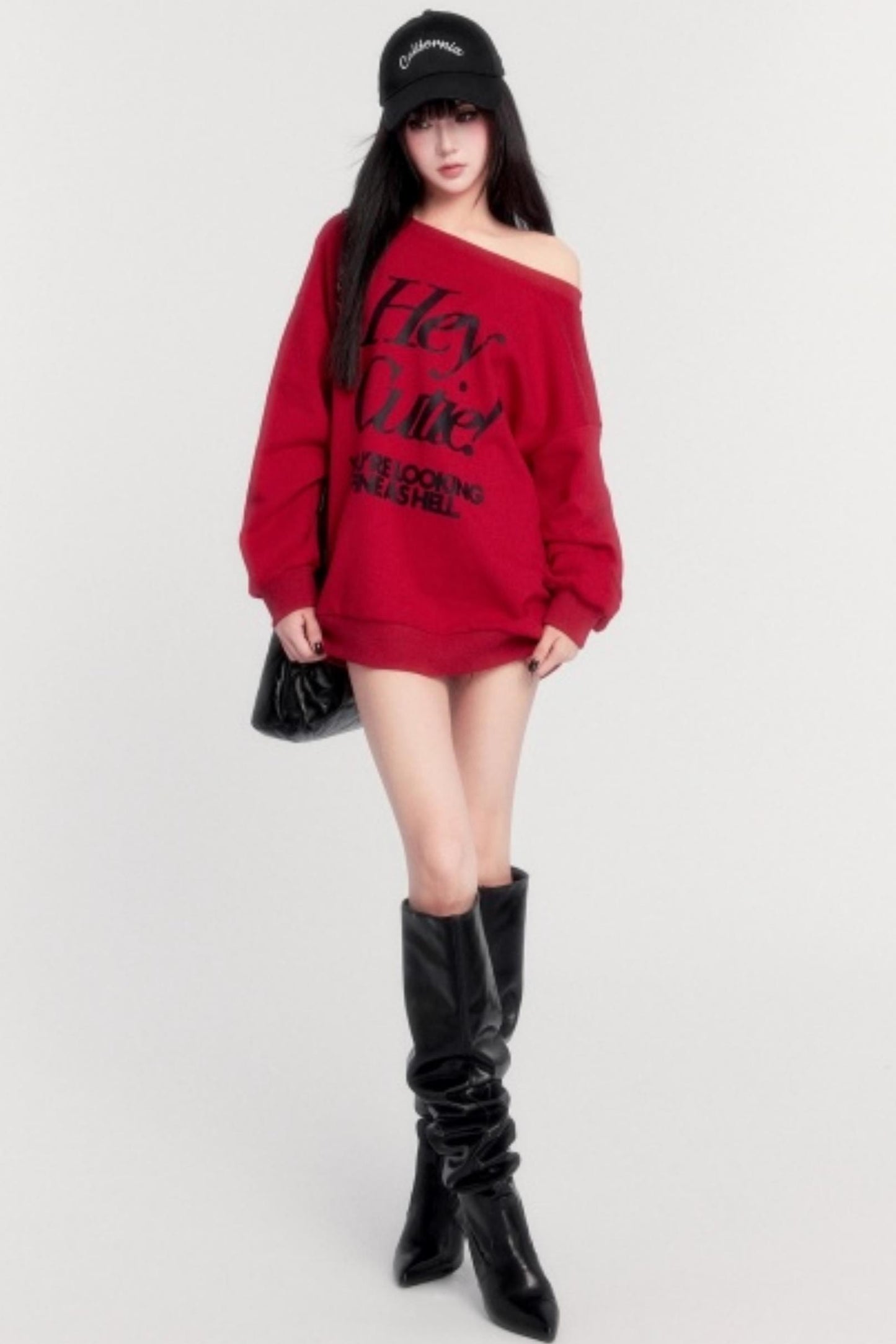 Loose Fleece Long-Sleeved Sweatshirt