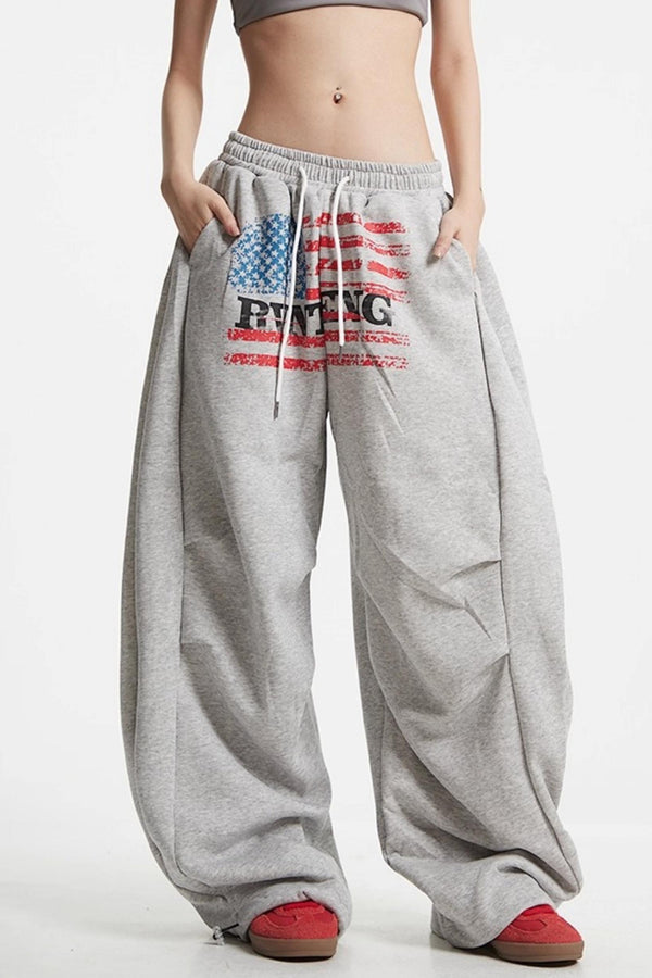 Loose Pleated Sweatpants