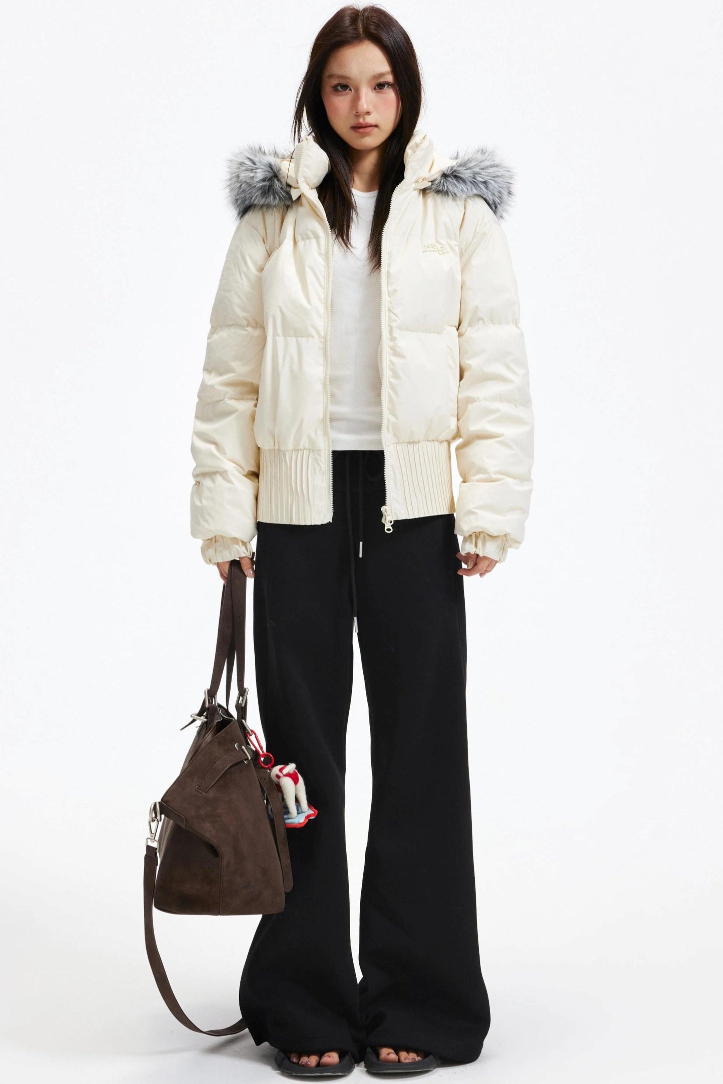 Hooded Fur Collar Down Jacket