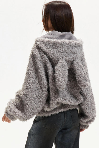 Cute Dog Ears Wool Coat