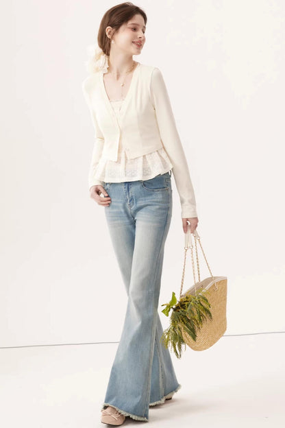 Light Blue Stretchy Denim Pants