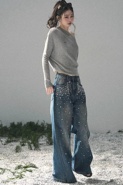 The Ashes Schulterfreies Strick-Oberteil