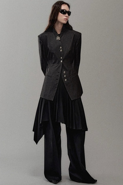 Shoulder Cut Moon Marks Blazer