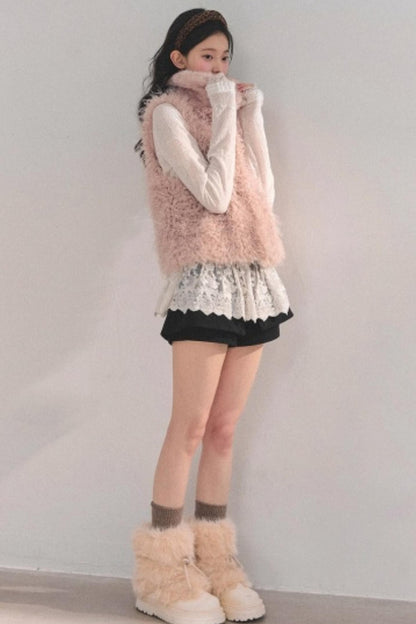 Reversible Faux Fur Vest