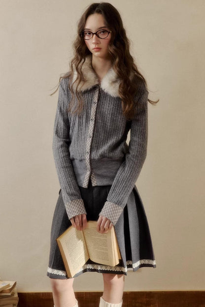 Rétro Reindeer À carreaux Pull