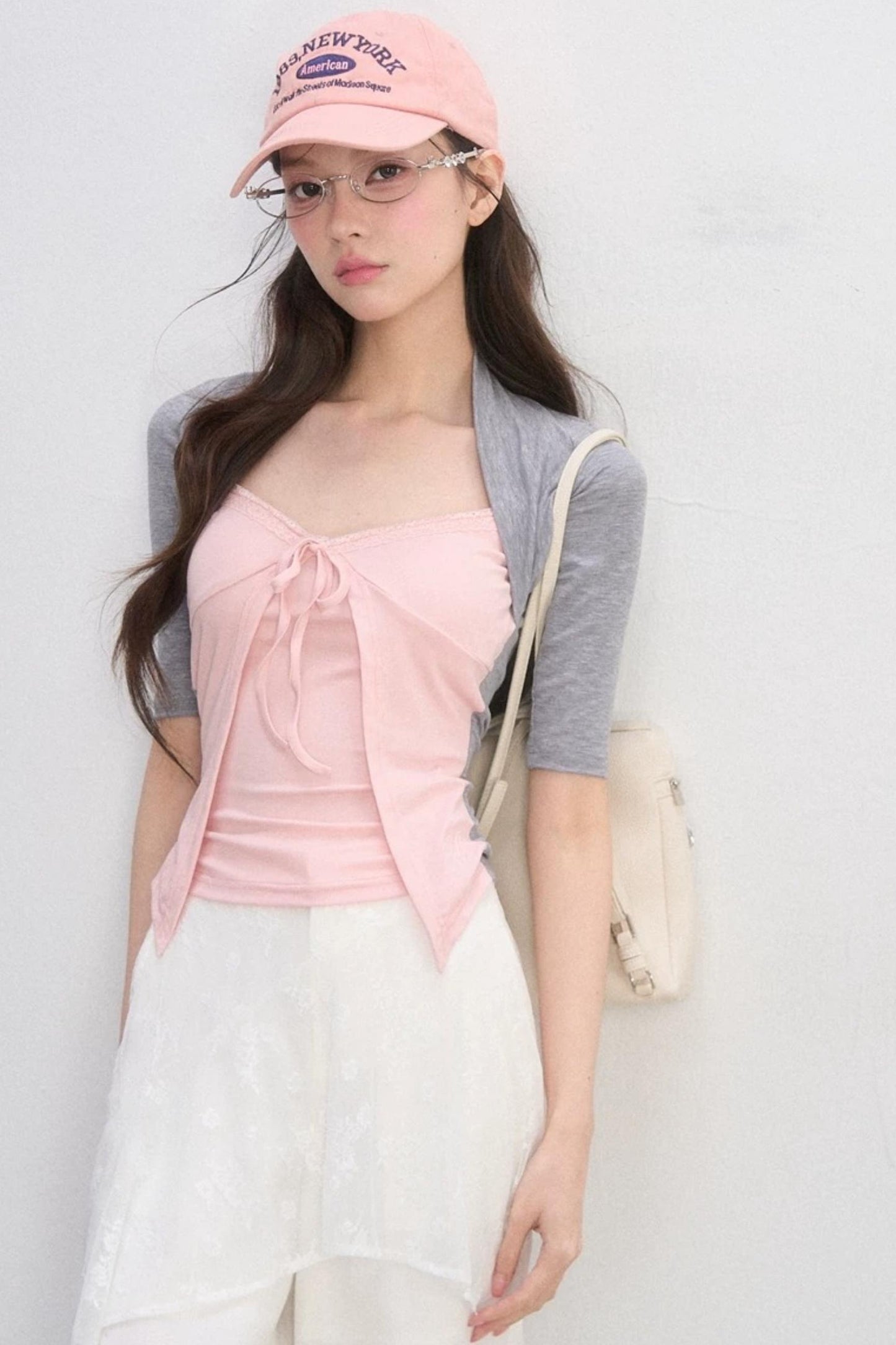 Polka Dot Lace-Up Top