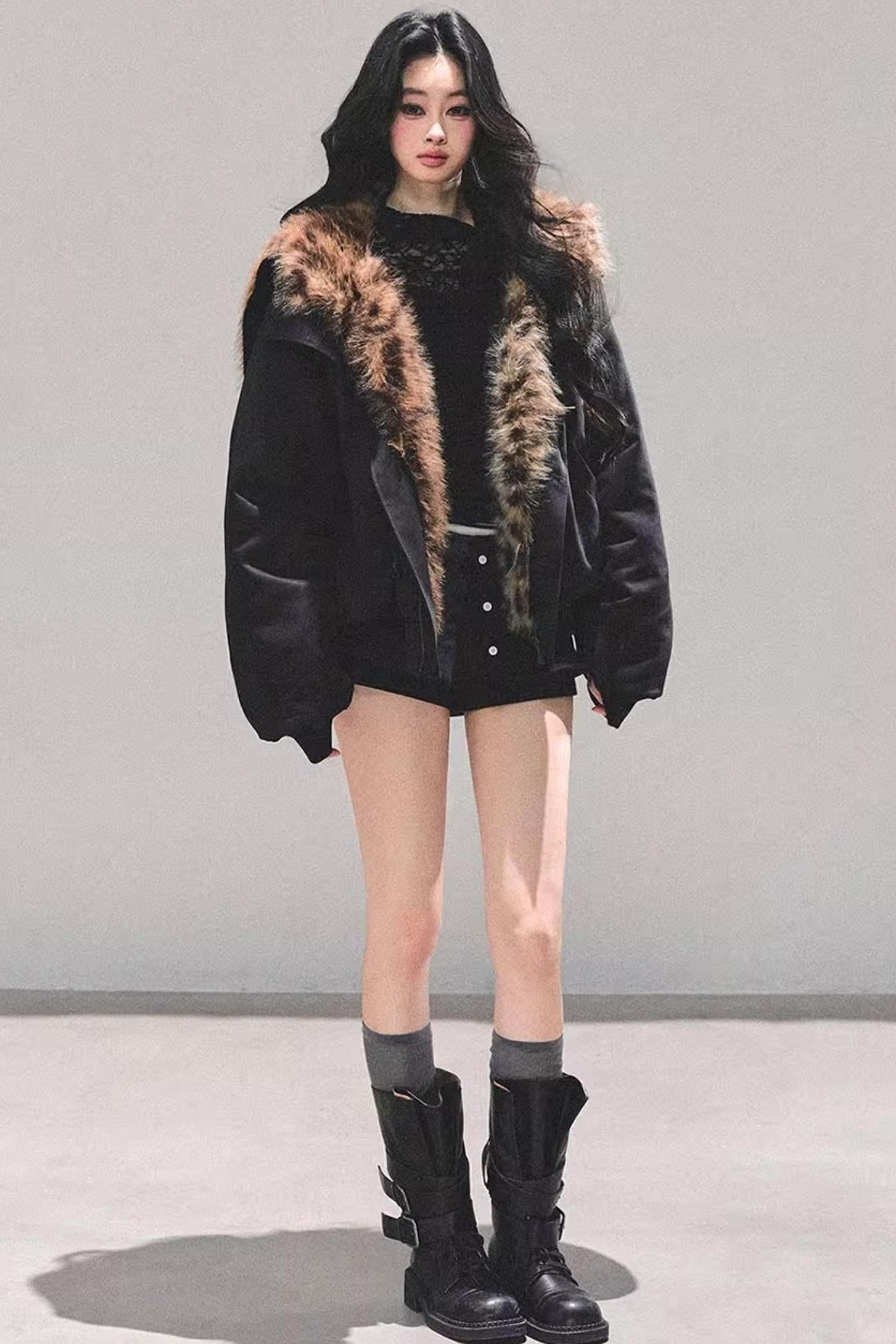 Black Autumn A-Line Shorts