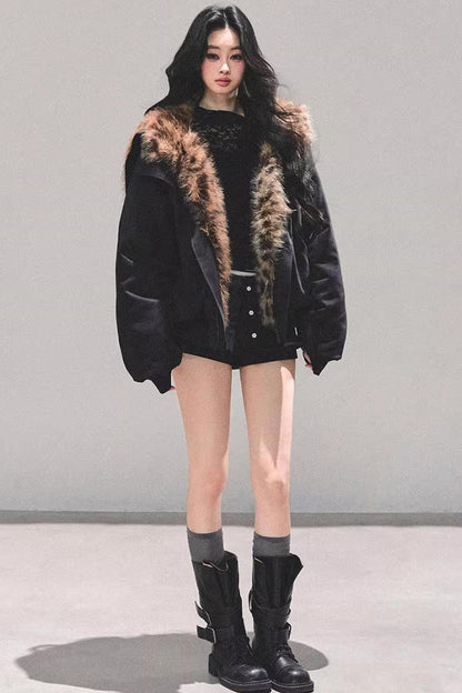 Black Autumn A-Line Shorts